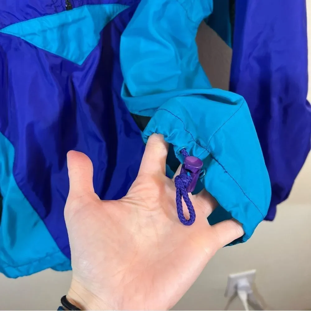 Vintage Nike Windbreaker Purple Blue Medium Gray Tag‎